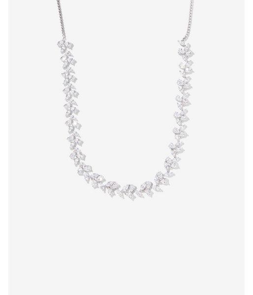 Express Womens Cubic Zirconia Pull-slide Necklace
