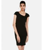 Express Womens Asymmetrical Ruched Shoulder  Dress