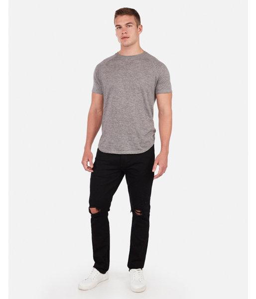 Express Mens Burnout Short Sleeve Baseball Tee