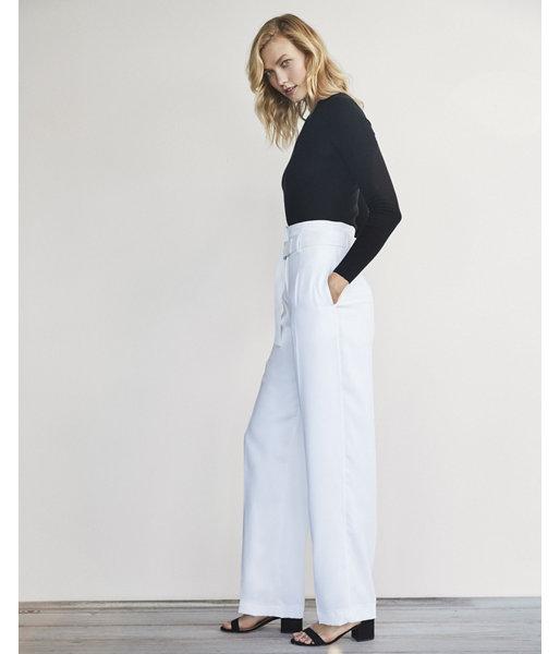 Express Karlie Kloss Wide Leg Belted Dress Pant