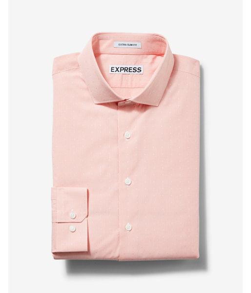 Express Slim Fit Dot Check Dress