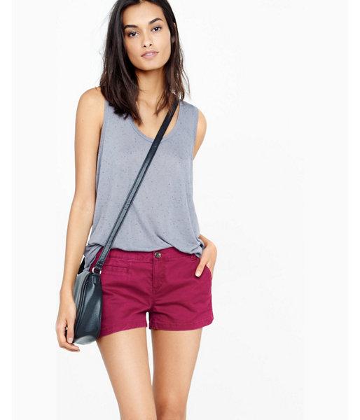 Express Womens Berry Twill Trouser Pocket