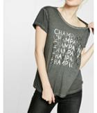 Express Womens Express One Eleven Boxy Champagne Tee