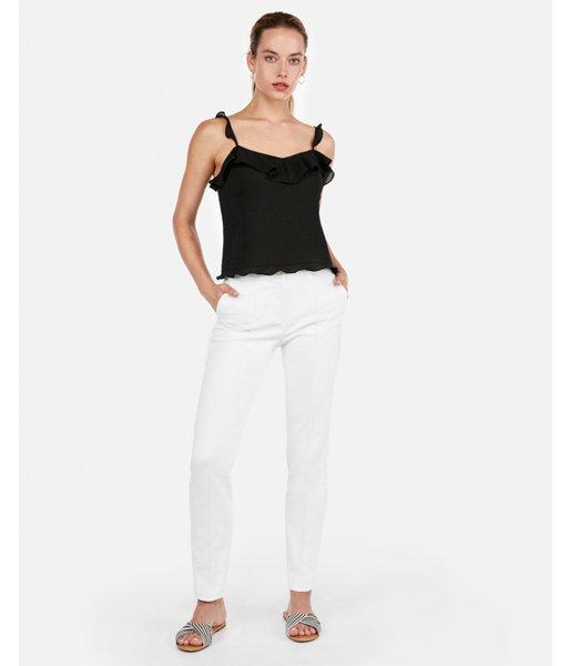 Express Womens Solid Ruffle Cami