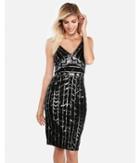 Express Womens Sequin Embellished Cami Dress