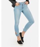 Express Womens Mid Rise Tie Hem Denim Perfect Cropped Jeggings