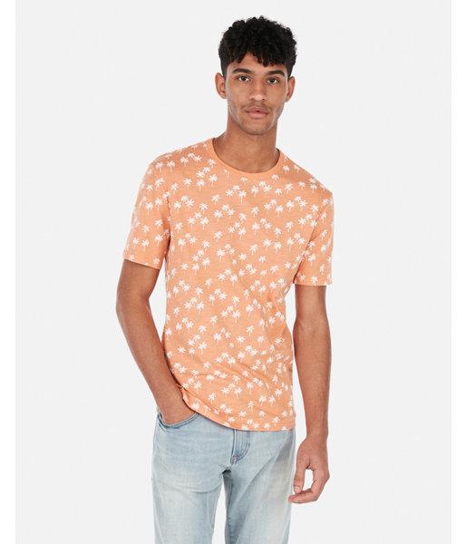 Express Mens Palm Print Short Sleeve Crew Neck Tee
