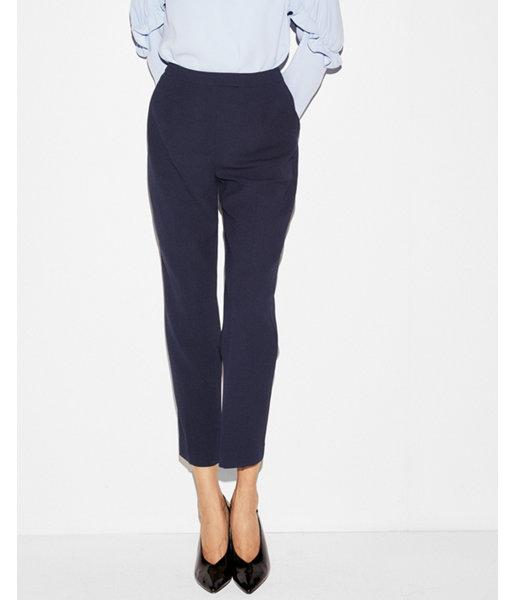 Express Womens High Waisted Pleated Cropped Pant