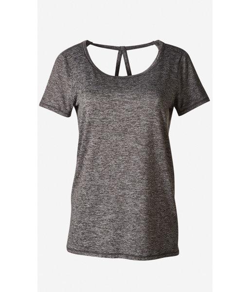 Express Women's Tees Marled Exp Core Strappy Back T-shirt
