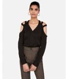Express Womens Satin Strappy Cut-out Shoulder Chelsea Popover