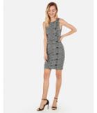 Express Womens Printed Button Front Jacquard  Dress