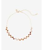 Express Womens Zigzag Multicolor Stone Choker Necklace