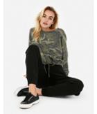 Express Womens Express One Eleven Camo Cropped