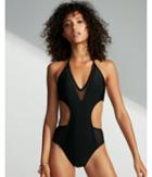 Express Womens Mesh Ultra Cut-out One-piece