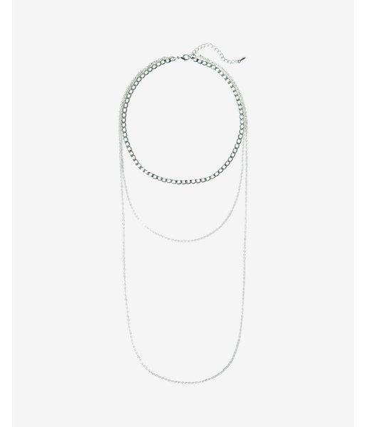 Express Womens Layered Choker Necklace