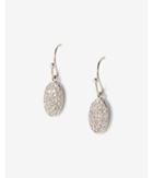 Express Mini Pave Oval Drop Earrings