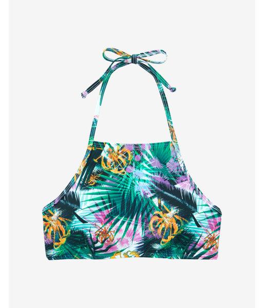 Express Womens Printed Y-front Halter Bikini