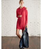 Express Cold Shoulder Hooded Sweatshirt Dress