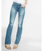 Express Mid Rise Distressed Faded Barely Boot Jeans