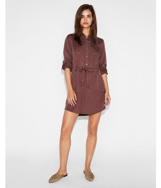 Express Womens Long Sleeve Tie Waist