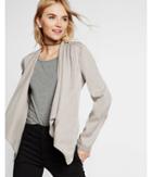 Express Womens Drape Front Silky Soft Twill Jacket