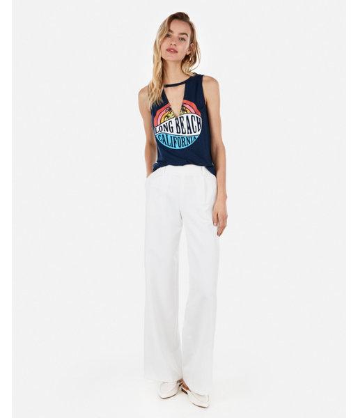 Express Womens Express One Eleven Long Beach Cut-out Tank