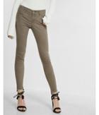 Express Petite Mid Rise Chopped Hem Pant