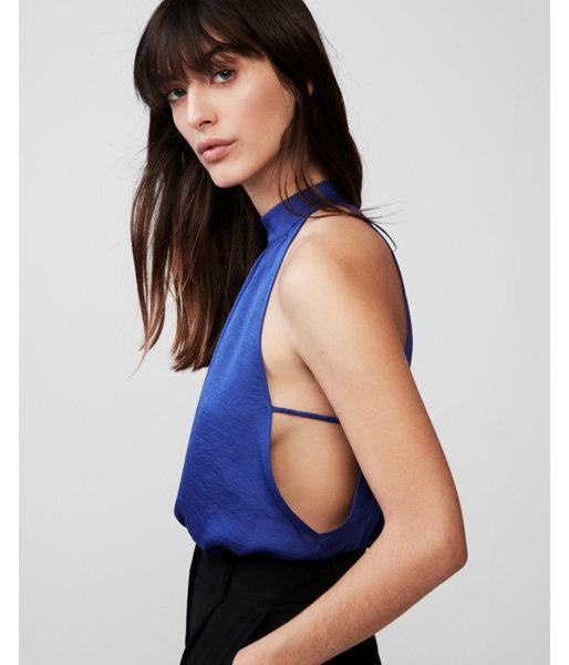 Express Womens High Neck Sleeveless Blouse