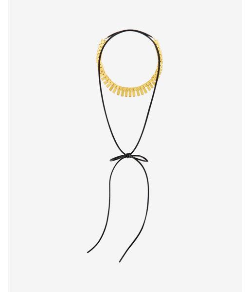Express Womens Flat Link Wrap Choker Necklace