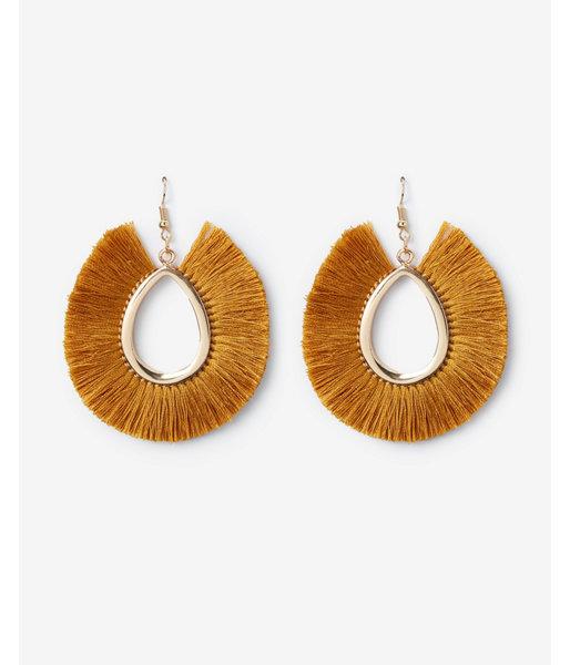 Express Womens Fringe Teardrop Earrings