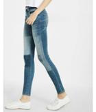 Express Womens Mid Rise Patch Ankle Jean