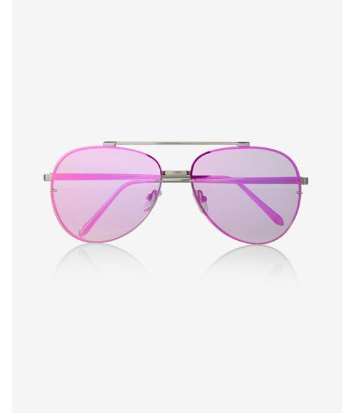 Express Semi-transparent Rimless Aviator