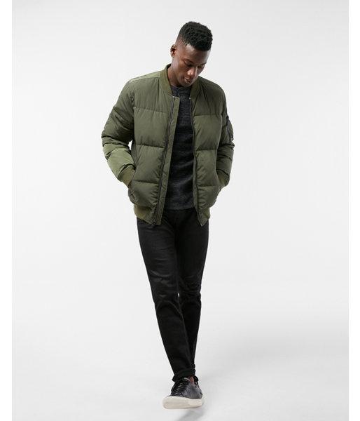 Express Mens Bomber Puffer Coat