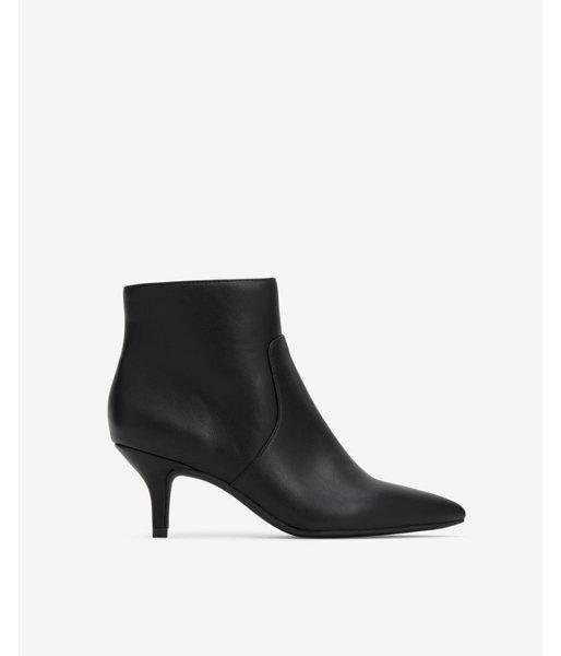 Express Womens Pointed Toe Kitten Heel Booties
