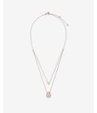 Express Womens Cubic Zirconia Teardrop Layered Necklace