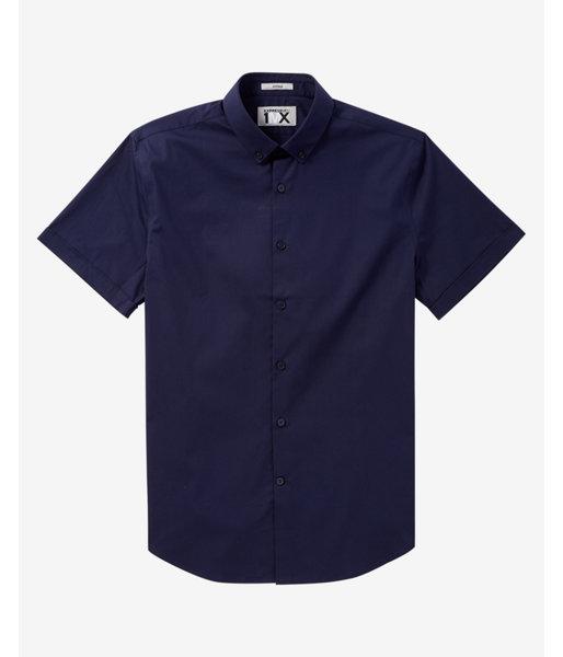 Express Fitted Solid Short Sleeve 1mx Dress