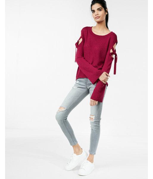Express Tie Sleeve Hi-lo