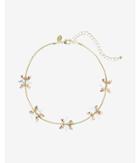 Express Womens Crystal Flower Choker Necklace