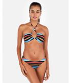 Express Womens Printed String Halter Wrap Neck Bikini Top