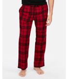 Express Mens Exp Weekend Double Brushed Plaid Flannel Pant