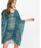 Express Womens Tapestry Print Caftan Cover-up