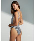 Express Womens Print High Leg One-piece