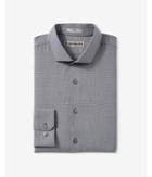 Express Mens Fitted Textured Micro Dash Print Dress