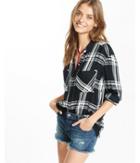 Express Mid Rise Distressed Button Fly Denim Cutoff