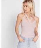 Express Womens Cross Front Deep V-neck Tank