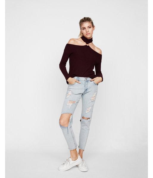 Express Womens O-ring Mock Neck Cold