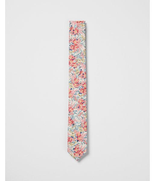 Express Mens Slim Flower Petal Liberty Fabric Cotton Tie