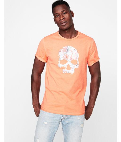 Express Mens Hibiscus Skull Graphic Tee