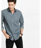 Express Mens Fitted Stretch Gray Wash Denim Dress