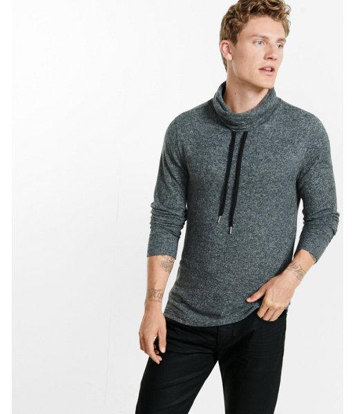 Express Mens Plush Jersey Funnel Neck Tee